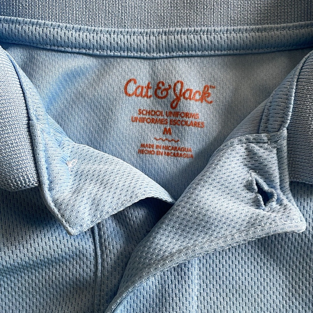 Cat & Jack blue school uniform polo shirt boys size medium